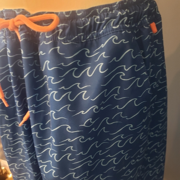 New! J.Crew Factory Blue Swim Trunks XL - Picture 3 of 9